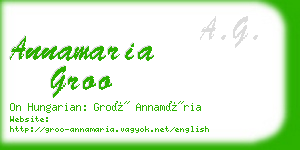 annamaria groo business card